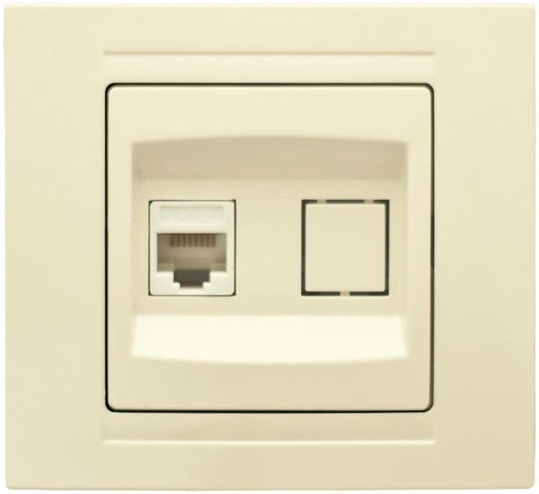 Розетка комп’ютерна Gunsan Moderna кремовий