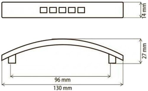 Меблева ручка D-433 G3 96 мм золотий DC