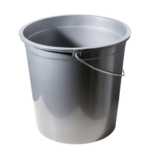 Ведро без крышки серый металлик 10 л 