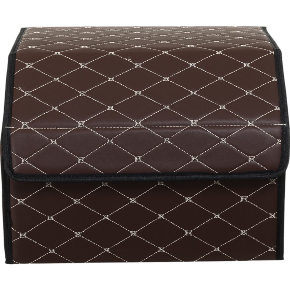 Сумка-органайзер в багажник розмір M Auto Assistance AA-433BW коричнево-білий