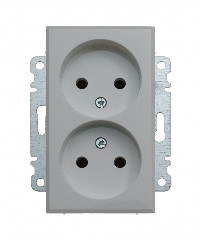 Механізм розетки без заземлення Makel Karea IP20 білий 57001017