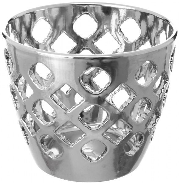 Горщик керамічний Ceramika-design ВК-18 ажур круглий 1л хром 