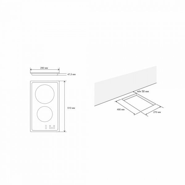 Варочная поверхность Eleyus RONA 30 BL V