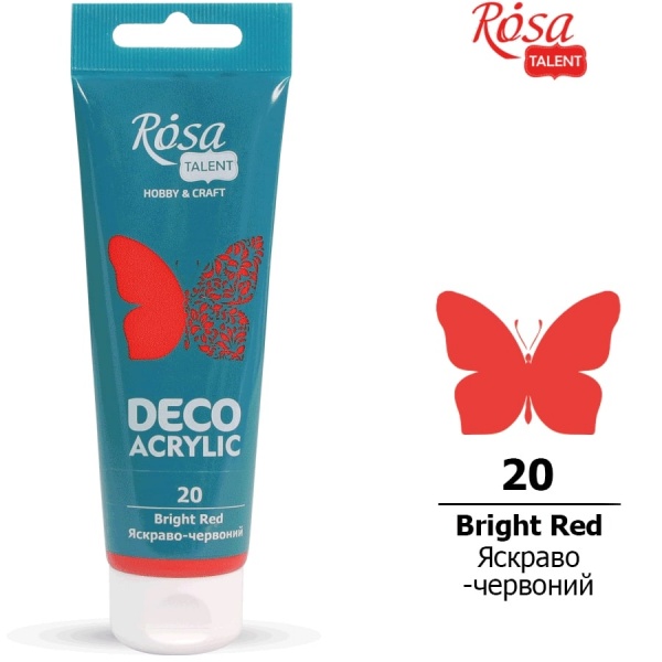 Акрил для декора Ярко-красный 75 мл Rosa Talent