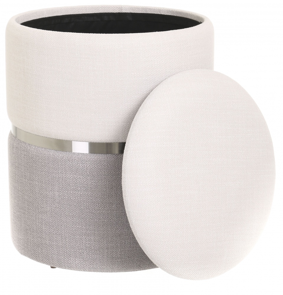 Сундук-пуф для хранения Bernard M 440х360 мм бело-серый (VWF19A060LI-1-3C)