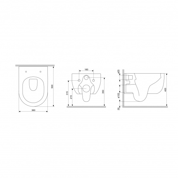 Унітаз підвісний Damixa Scandinavian Pure DX36C1701SC