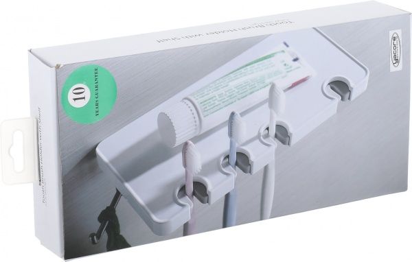 Полка для ванной YACORE с держателем для зубных щеток Fab F30610WH 
