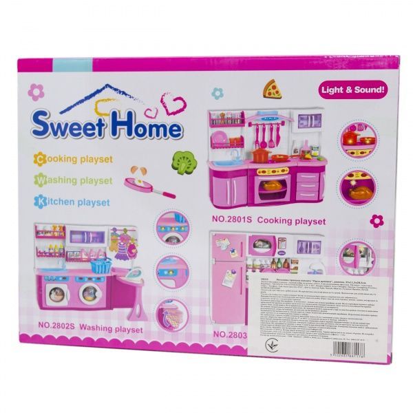 Кукольная кухня Qun Feng Toys Родительский дом 37x11.5x28.5 см Розовая 2802S