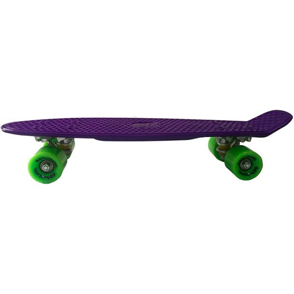 Пеніборд GO Travel 56 см зелені колеса фіолетовий