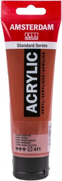 Краска акриловая № 411 Сиена жженая 120 мл Amsterdam Standart Royal Talens