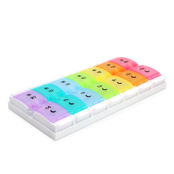 Таблетница MVM на 7 дней (утро-вечер) PC-12 COLOR