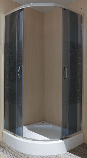 Душова кабіна Water House WH-113 90х90 профіль хром, скло графіт