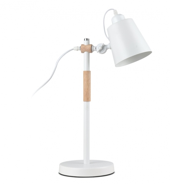 Настольная лампа LightMaster 1x40 Вт E27 белый DE1151 білий, E27