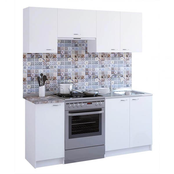 Кухня Хит белый/белый ЛДСП 1,8 м 