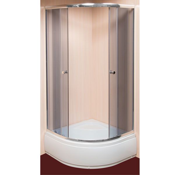 Душевая кабина King Sun ЕКО-165 90x90x195 стекло графит профиль хром