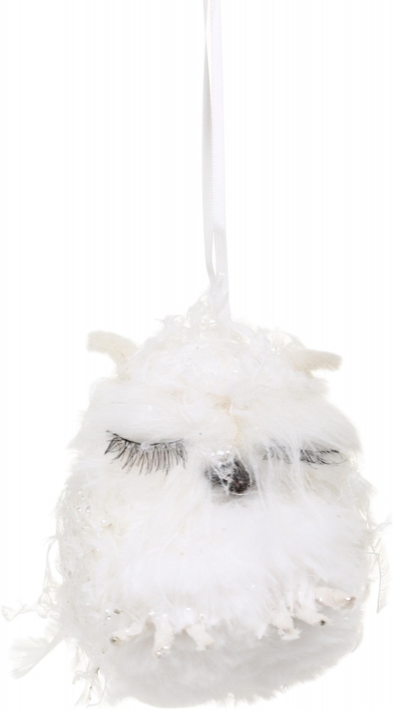 Декорация новогодняя Сова гламурная с пайетками в ассортименте (F1960446/47) 11 см