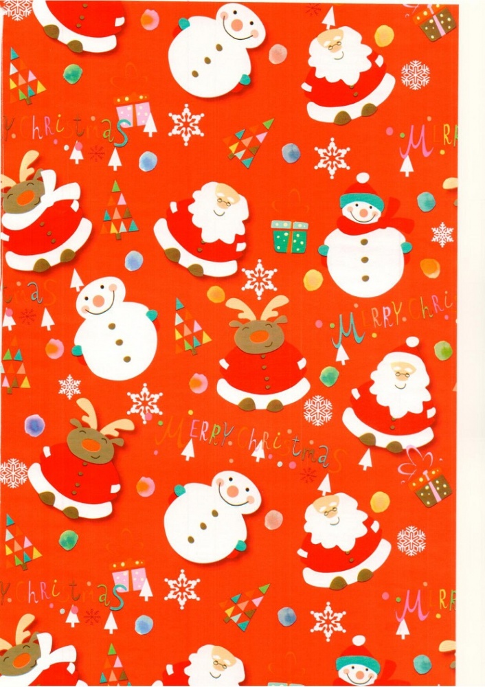 Бумага для упаковки Happycom International рождественская детские дизайны 70x300 см
