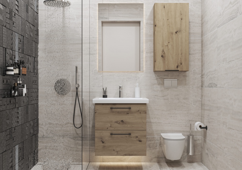 Тумба консольна Грейд Niks дуб артізан під умивальник Como 60