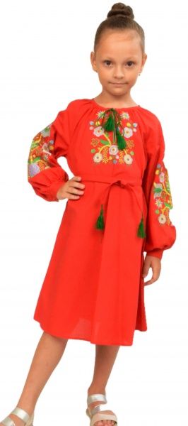 Платье Эдельвика р.146 красный 91-19/00 