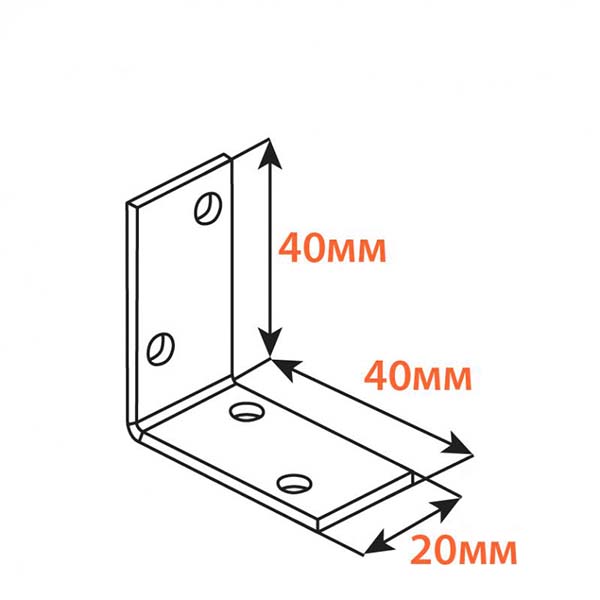 Кутник перфорований Kolchuga рівносторонній 40x40x20 мм 2 мм