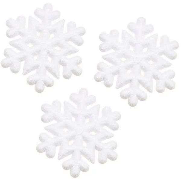Набор заготовок Снежинка 20х20 см 10 шт белый