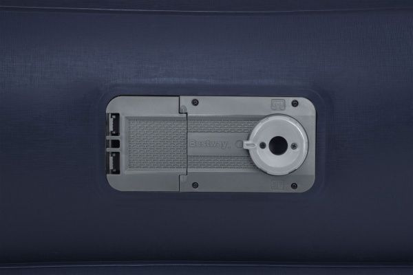 Матрас надувной Bestway King со встроенным электронасосом 203х193 см синий с серым