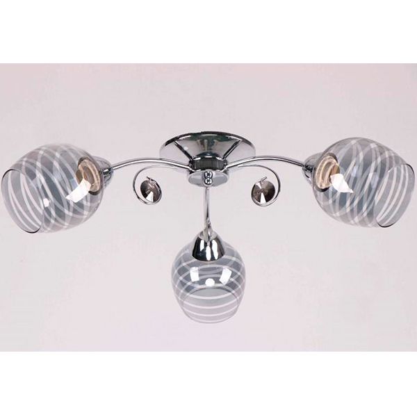 Люстра потолочная Геотон К069-3 3x60 Вт E27 хром 