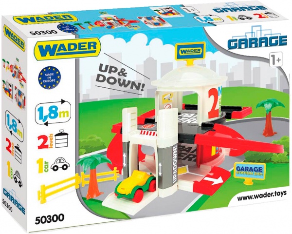Игровой набор Wader Гараж с лифтом 2 уровня 50300