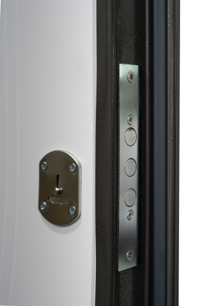 Двері вхідні Міністерство дверей КС 260 Мікс антрацит / білий матовий 2050x960 мм ліві