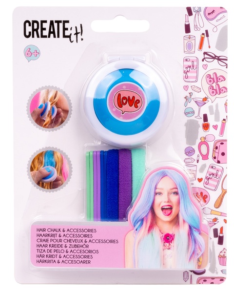 Дитяча фарба-крейда для волосся CREATE IT! з аксесуарами в асортименті