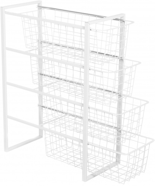 Стеллаж с выдвижными корзинами MINI 250x500x690 мм белый
