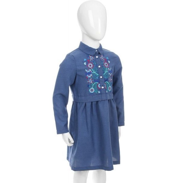 Платье Эдельвика 146 синий 108-19/00 