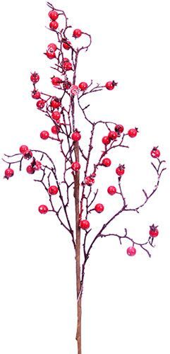 Гілочка декоративна Червоні ягідки 68 см 801-289 Lefard