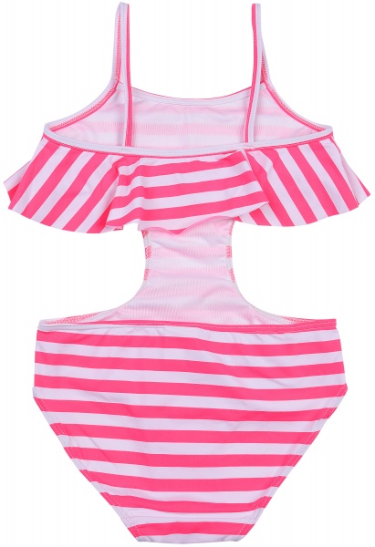 Купальник для дівчаток Bibo 9001 р.128 рожевий з білим 