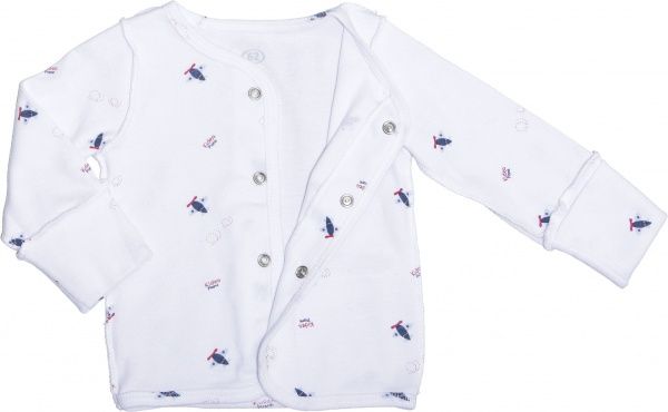 Комплект детской одежды Фламинго белый с принтом р.62 473-1009 