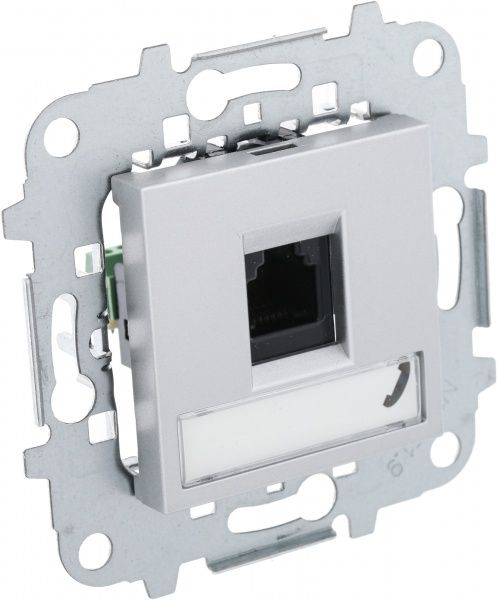 Розетка телефонна ABB Zenit RJ-12 TF-6-пол. білий N2217 BL TF1-Z