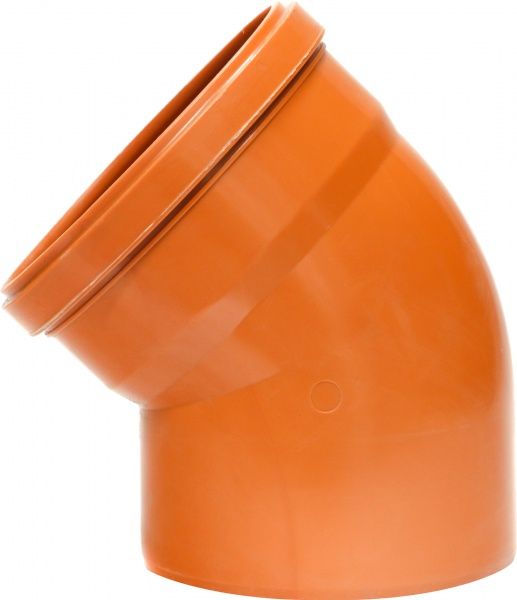 Колено канализационное ПВХ d200/45° Инсталпласт