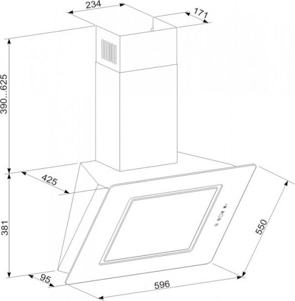 Вытяжка Eleyus Venera A 750 LED SMD 60 WH