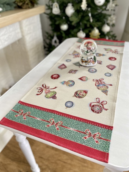 Дорожка (раннер) Елочные украшения 45x140 см Limaso 