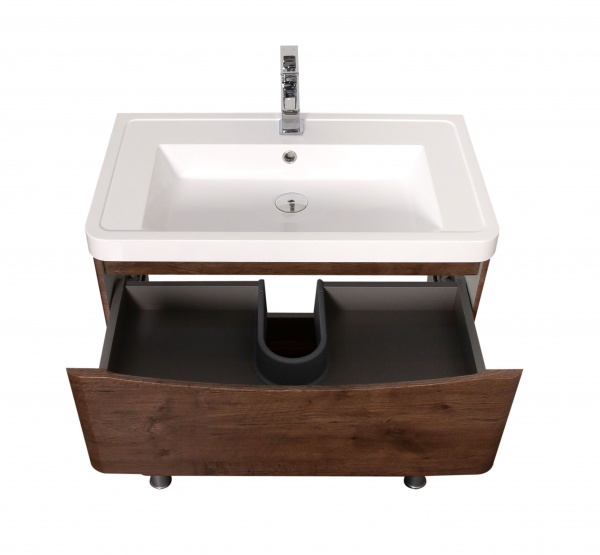 Тумба напольная Aqua Rodos Vista каштан с умывальником Ваr 75 см