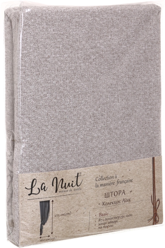 Штора Aiva айвори 160х275 см La Nuit
