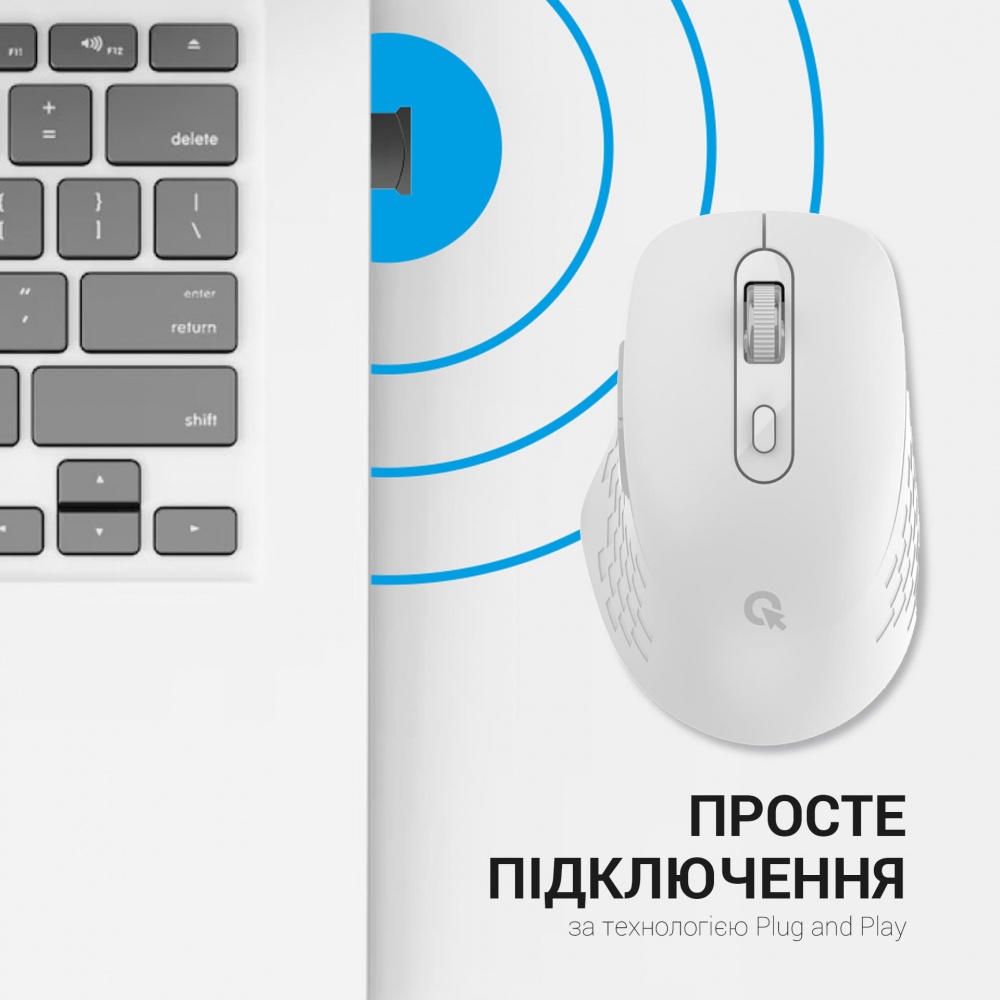 Мишка OfficePro Silent Click Wireless white (M230W)