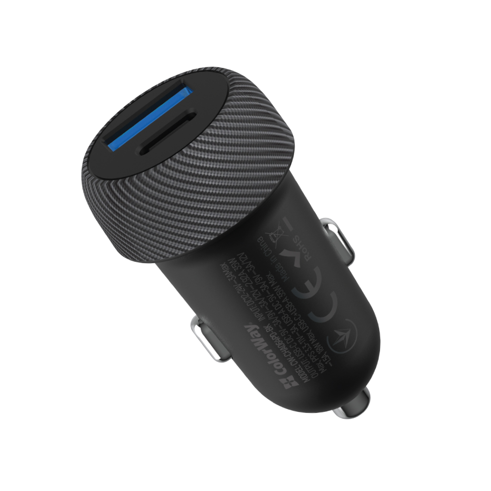 Автомобільний зарядний пристрій ColorWay CW-CHA064PD-BK