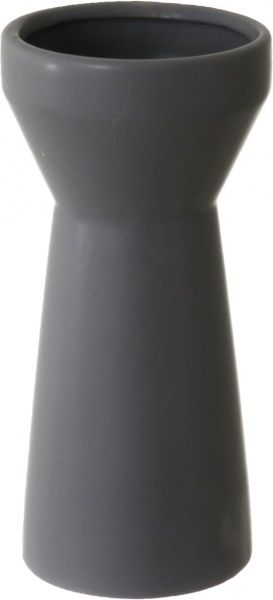 Ваза керамическая серая Cartagena 23х11х11 см