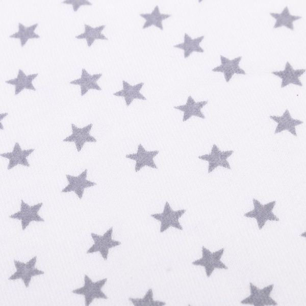 Нагрудник детский Bambinelli серая звездочка от 0 до 3 месяцев белый с рисунком 