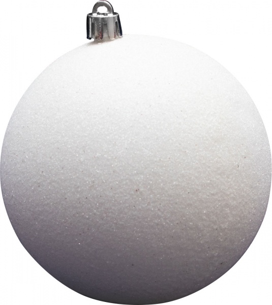 Куля новорічна Девілон 100 мм білий 250768