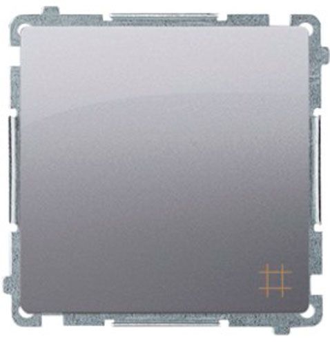 Вимикач перехресний одноклавішний Simon Basic без підсвітки 10 А 250В сталь BMW7.01/21