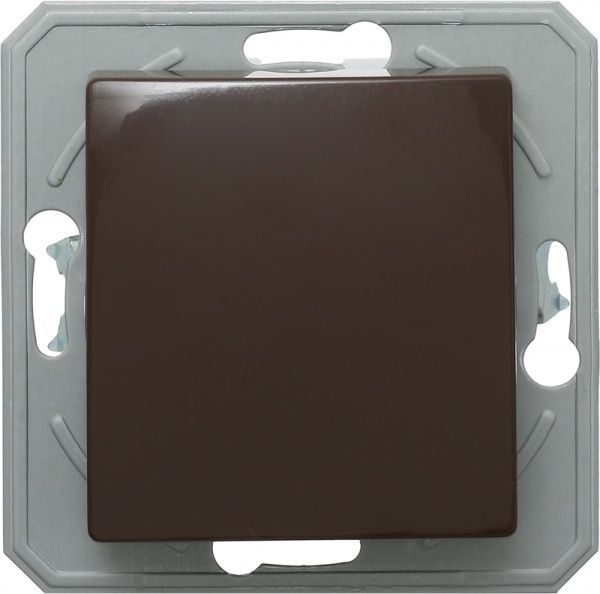 Перемикач перехресний одноклавішний TEM Ekonomik без підсвітки 10 А 250В шоколадний SE70CBXO-U