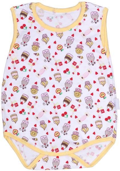 Боди-майка Маленькие люди 322-111 р.68 белый с принтом