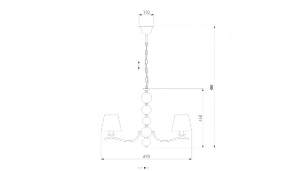 Люстра подвесная Strotskis Sortino 5xE14 хром 60097/5 